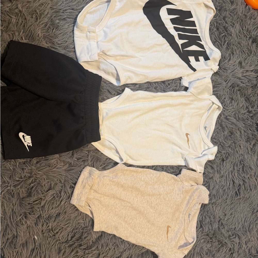 Nike Baby Onesie and Shorts Set